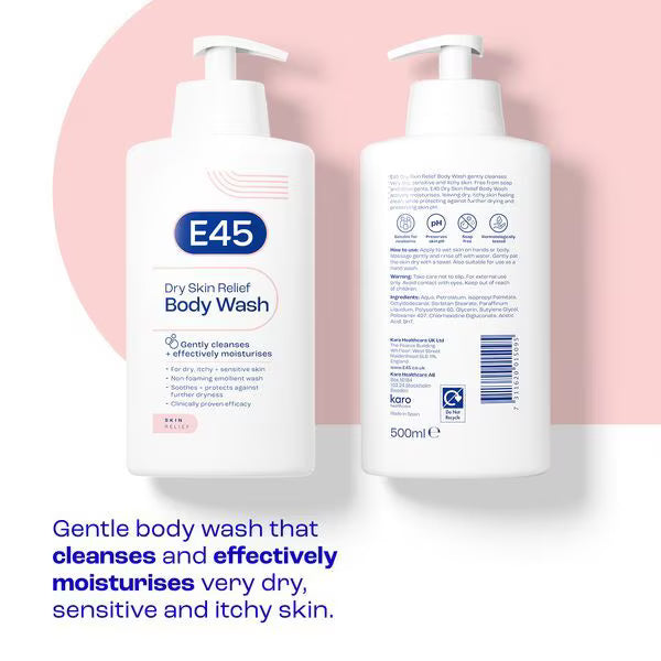 E45 Dry Skin Relief Body Wash 500Ml