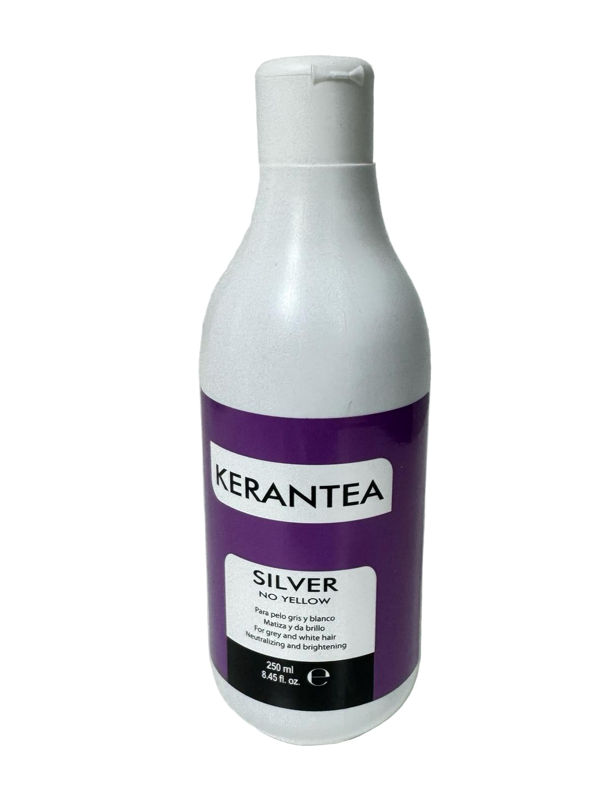 Kerantea silver no yellow para pelo gris y blanco matiza y da brillo for grey and white hair neutralizing and brightening